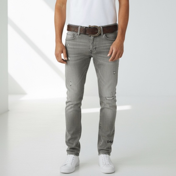 DSQUARED2  men’s Jeans  Gray Slim - straight  Skater - Picture 1 of 17